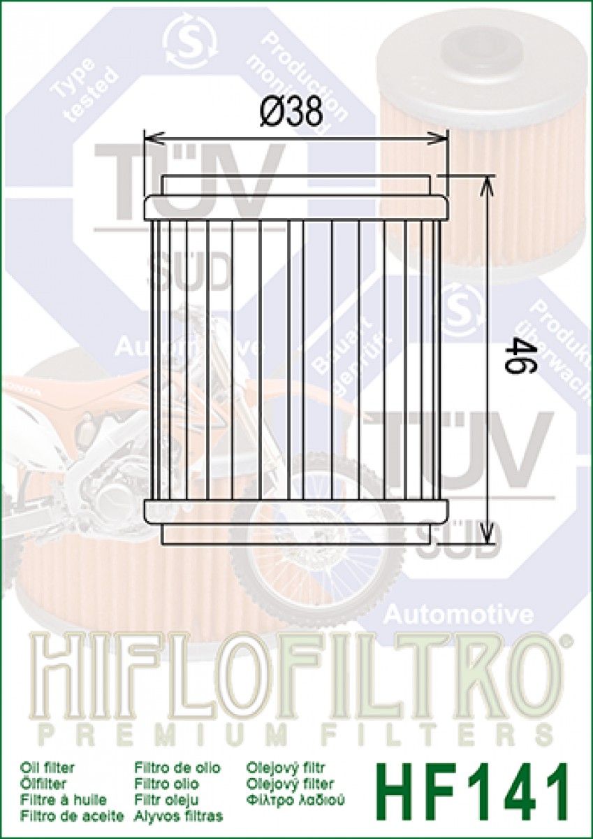 HifloFiltro Racing HF141 motorkerékpár olajszűrő