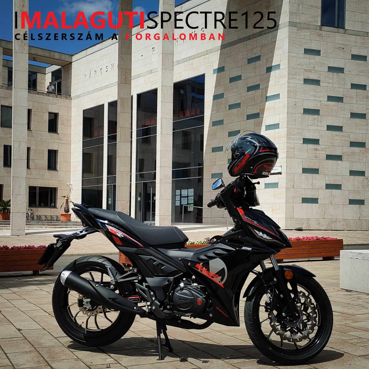BEMUTATÓMOTOR - Malaguti Spectre GP 125 piros, EURO 5, Le3-A1 BEMUTATÓMOTOR - Malaguti Spectre GP 125 piros, EURO 5, Le3-A1