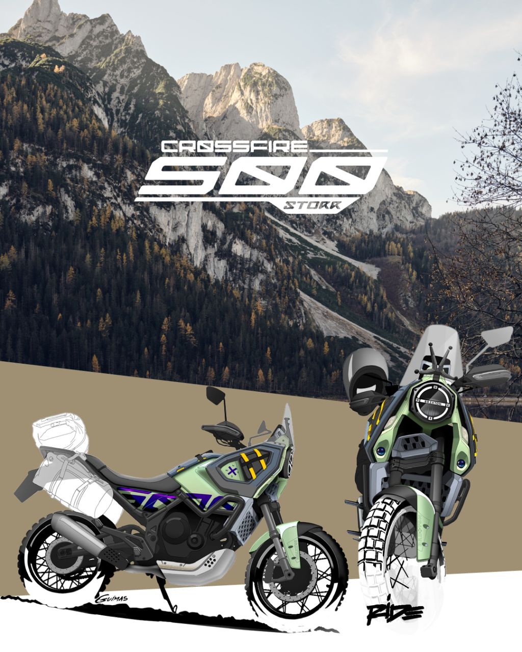 Brixton Crossfire 500 Storr, ABS, fekete, EURO V+,L3e-A2