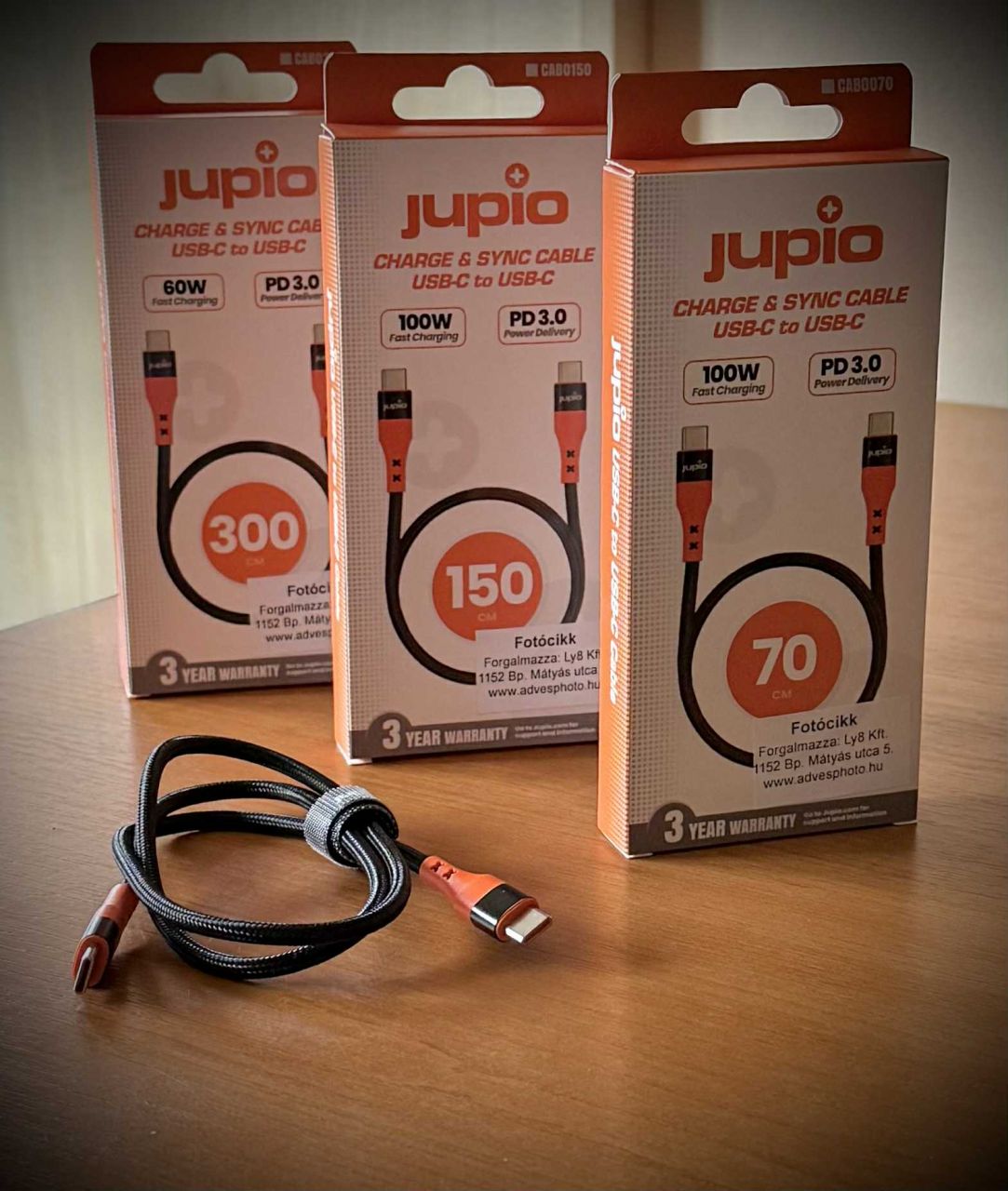 Jupio USB-C – USB-C kábel 70 cm | 100W | USB 2.0 Jupio USB-C – USB-C kábel 70 cm | 100W | USB 2.0