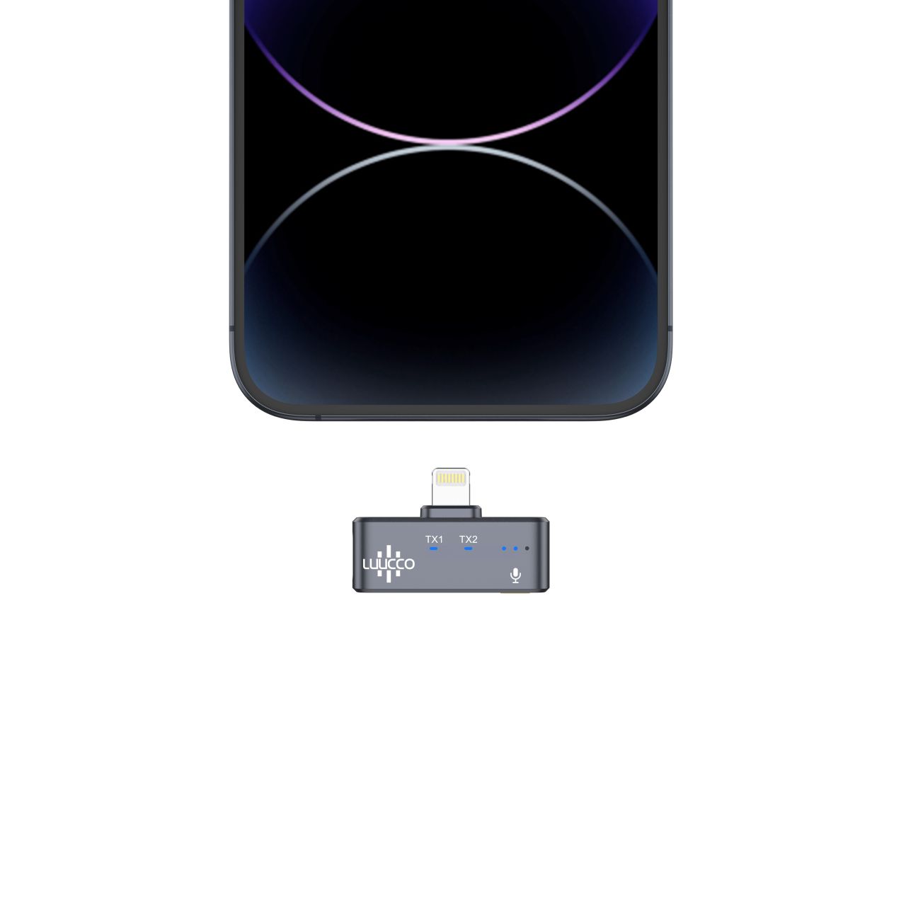 Luucco MiniPods K1 vezeték nélküli csíptetős lavalier wireless mikrofon telefonhoz USB-C /Lightning