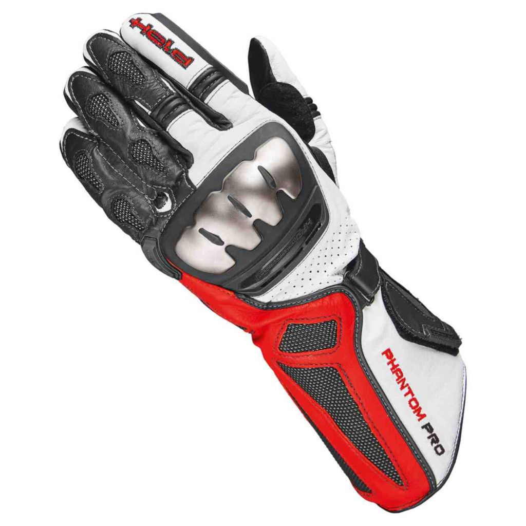 HELD motoros kesztyűk, Phantom Pro, fekete-fehér-piros