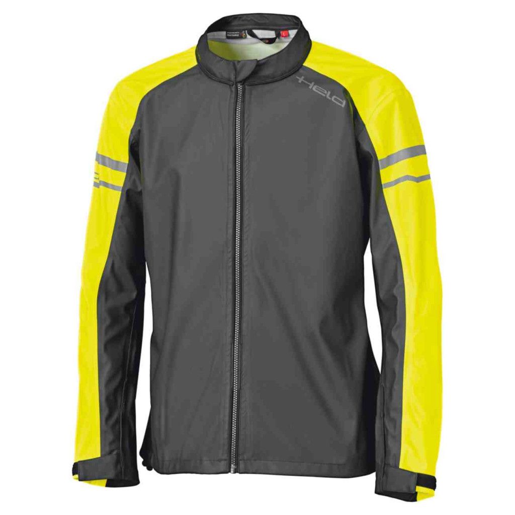 HELD motoros esővédő ruházat, Rainstretch Top, fekete-neonsárga